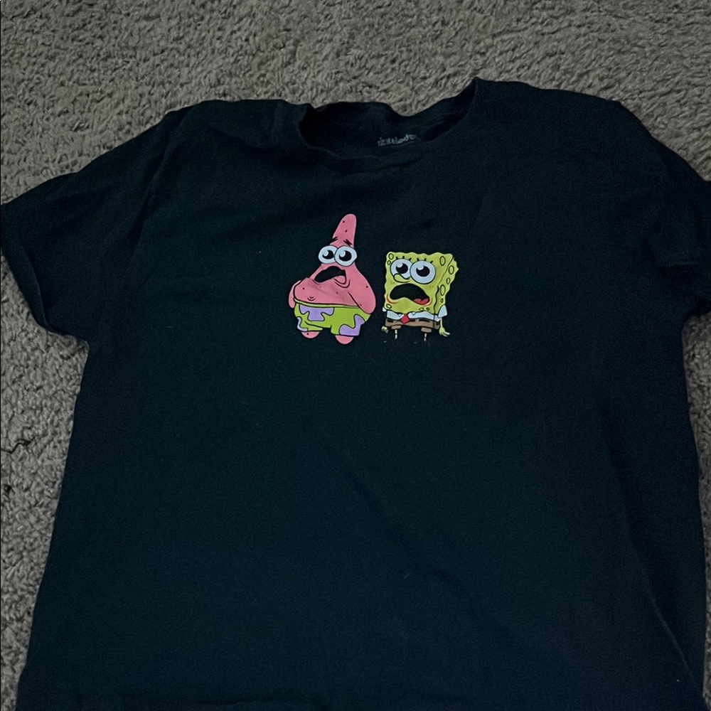 SpongeBob and Patrick Black T-Shirt